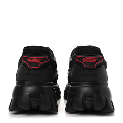 Prada Rubber Technical Knit Fabric Cloudbust Thunder Sneakers 35 Black 5 of 8