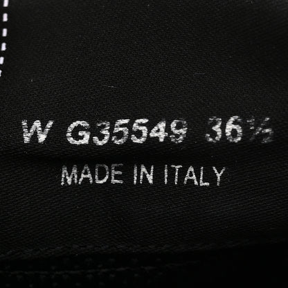 Chanel Fabric Logo Sneakers 36.5 Black 8 of 9