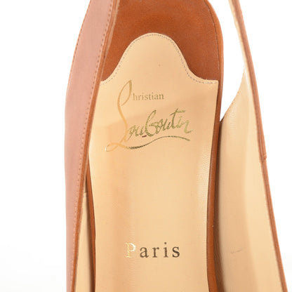 Christian Louboutin Calfskin Cheyenne 140 Pumps 39.5 Taupe 8 of 8