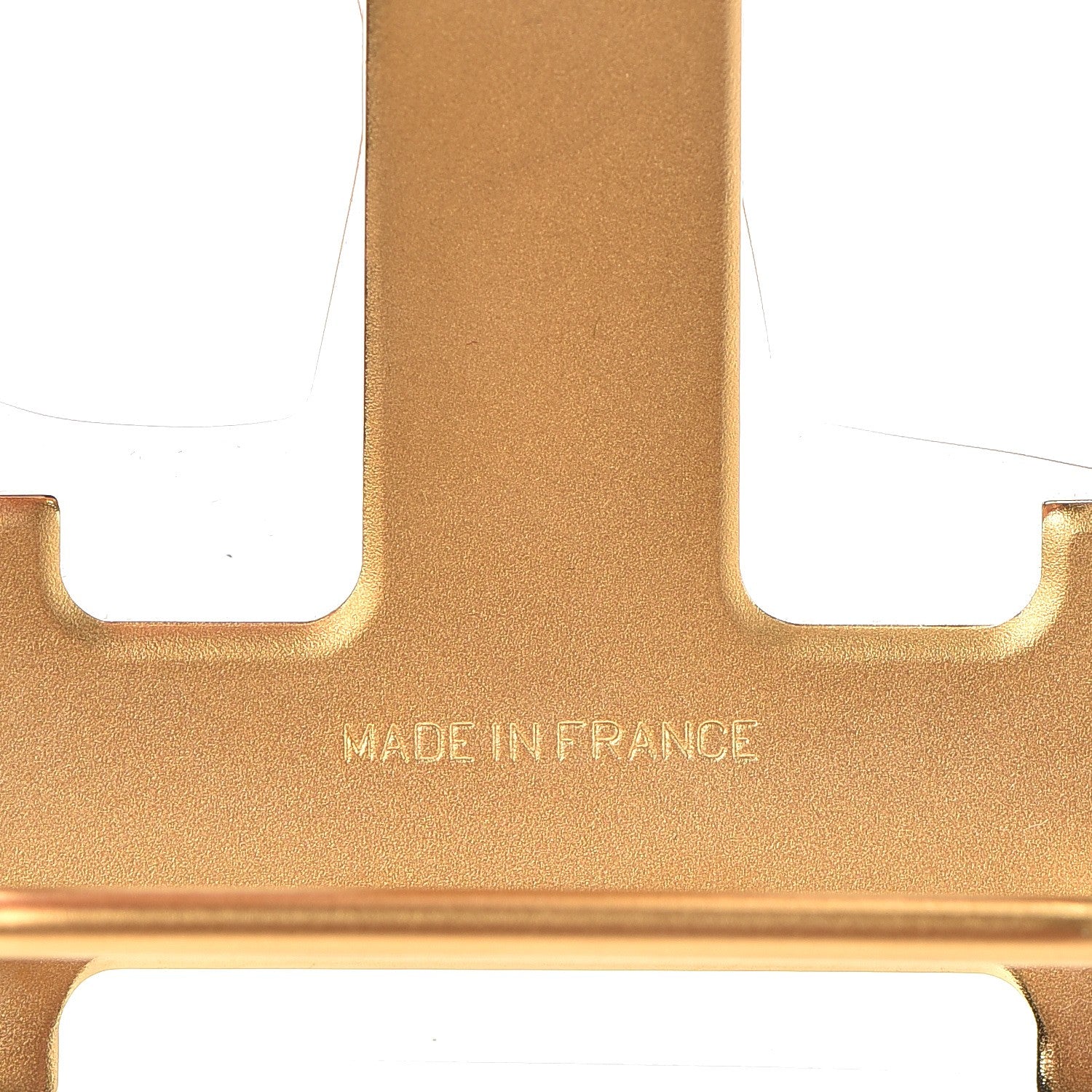 Hermes Brushed 32mm H Belt Buckle Gold 4 of 5