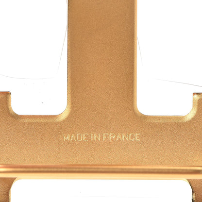 Hermes Brushed 32mm H Belt Buckle Gold 4 of 5