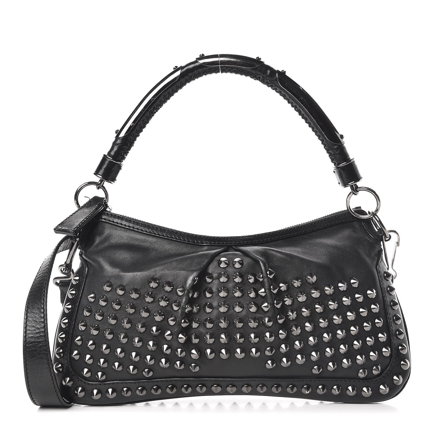 Burberry Prorsum Lambskin Studded Crossbody Black 1 of 10