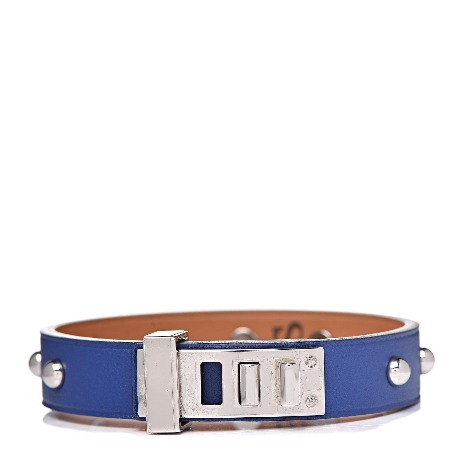 Hermes Swift Mini Dog Clous Ronds Bracelet T3 Bleu Electrique 1 of 5