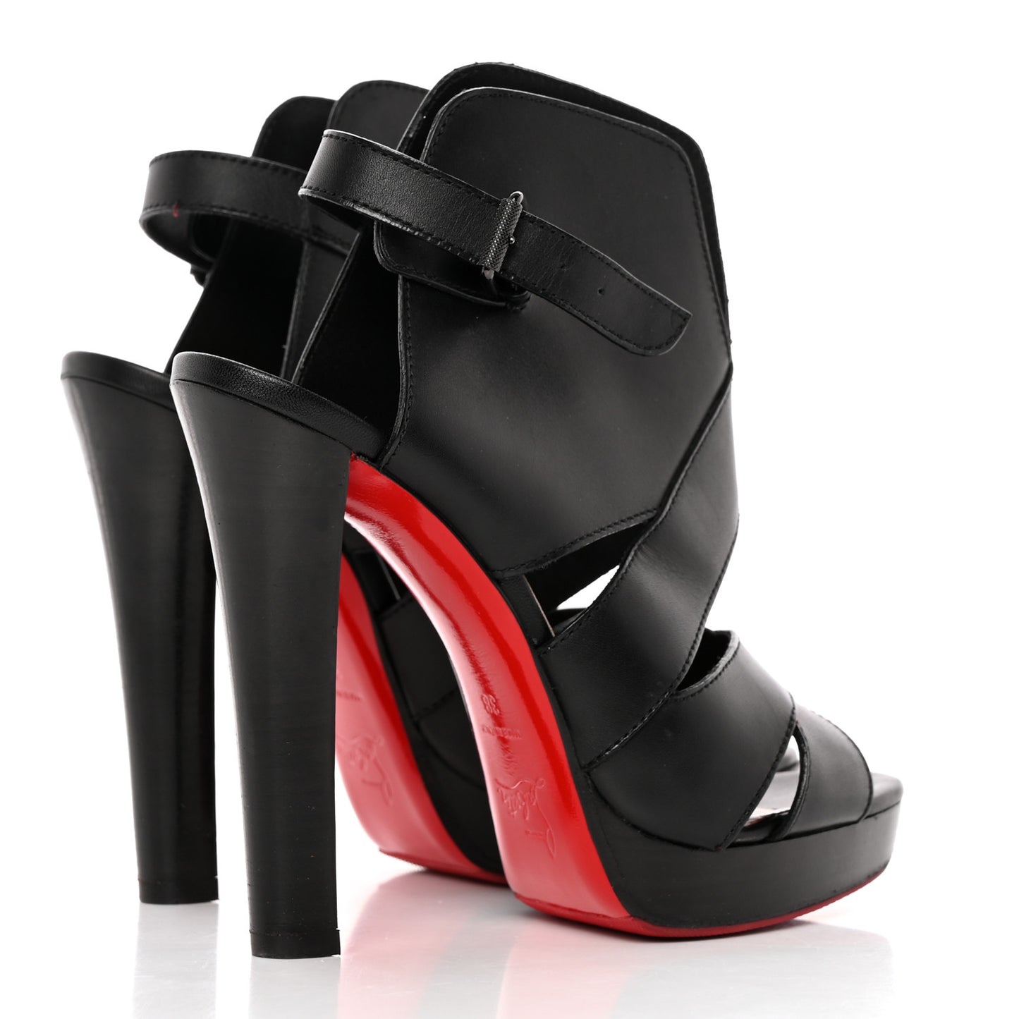 Calfskin Apron Lili 120 Pumps 38 Black