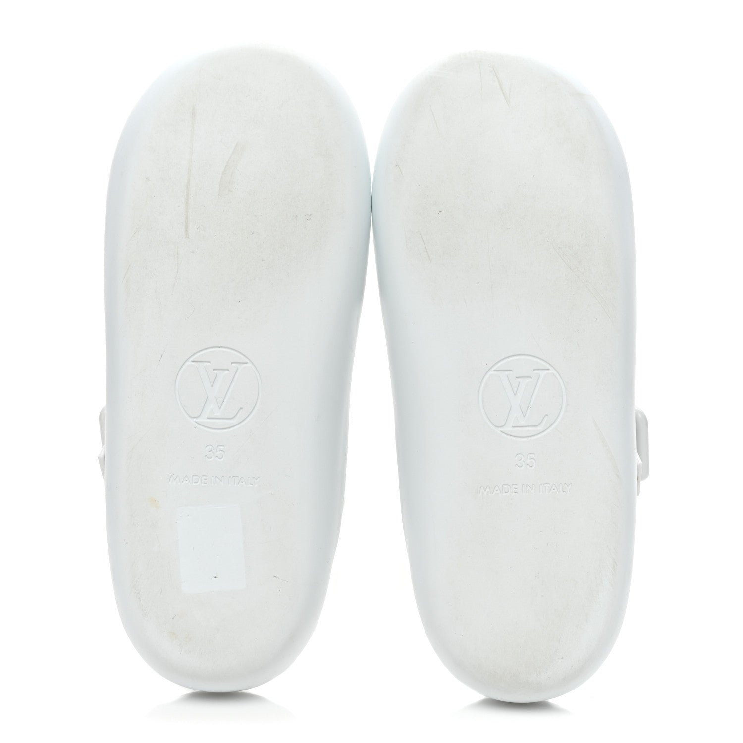 Louis Vuitton Monogram Sunbath Flat Mule Sandals 35 White 5 of 10