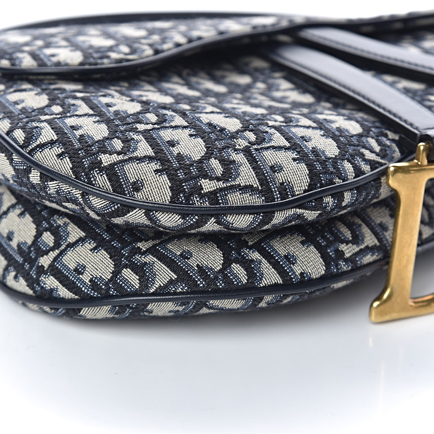 Christian Dior Oblique Saddle Bag Blue 8 of 10