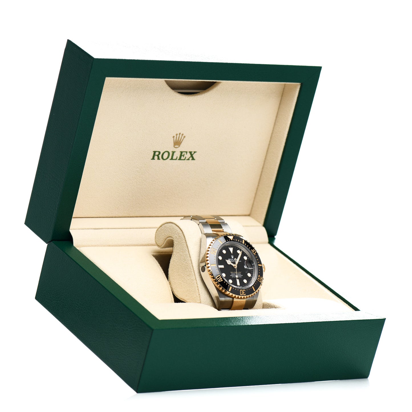 Stainless Steel 18K Yellow Gold 43mm Oyster Perpetual Date Sea-Dweller Deepsea Watch 126603