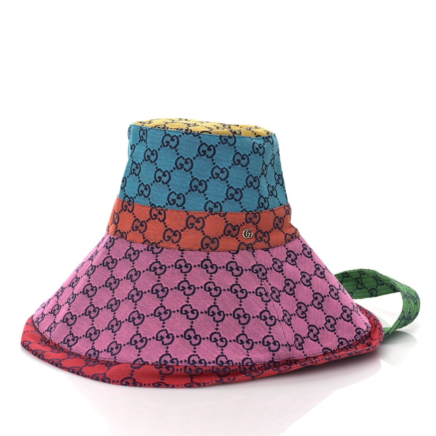 Monogram Multicolor Wide Brim Hat M Pink Multicolor