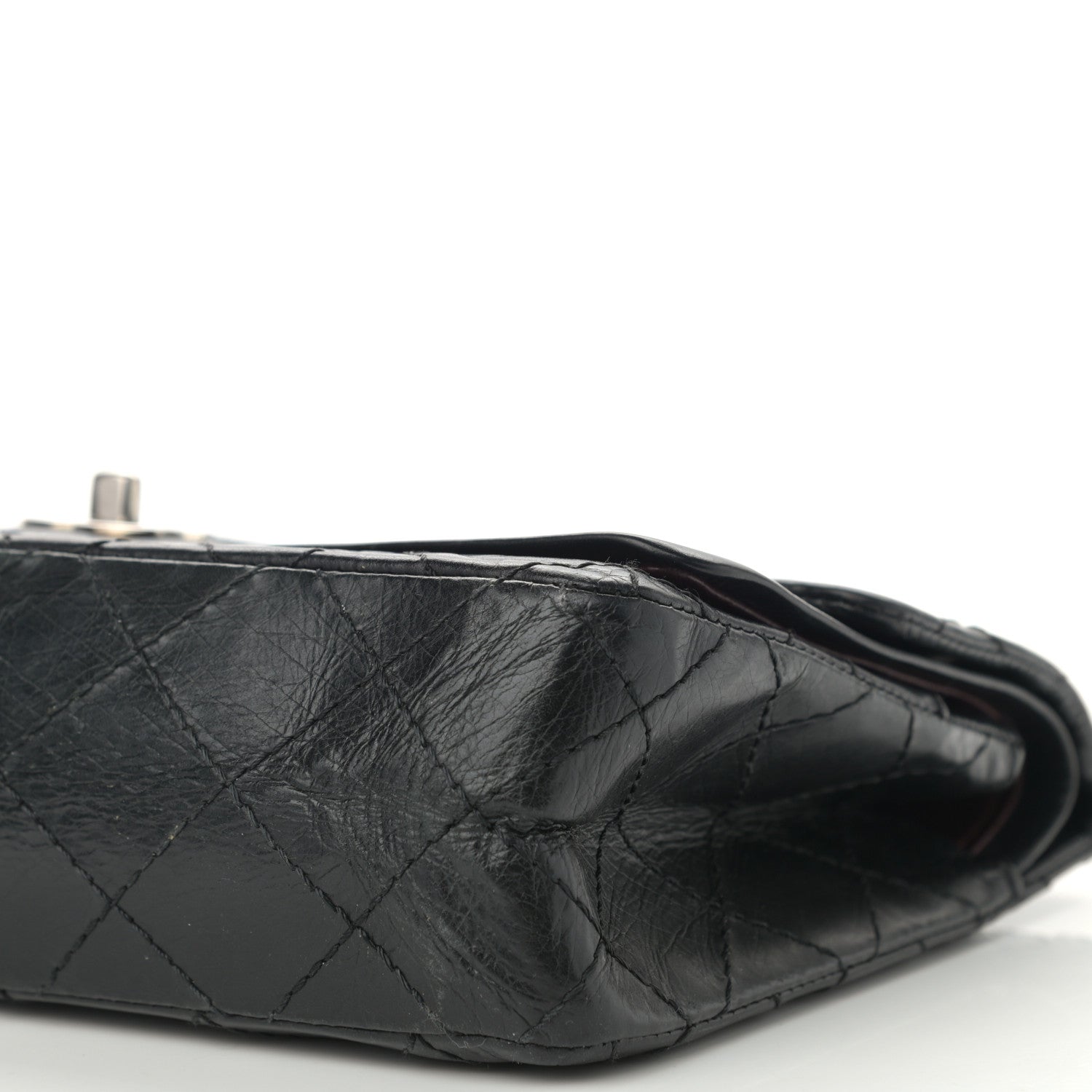 Chanel Aged Calfskin Quilted Medium Double Flap Black 10 of 12