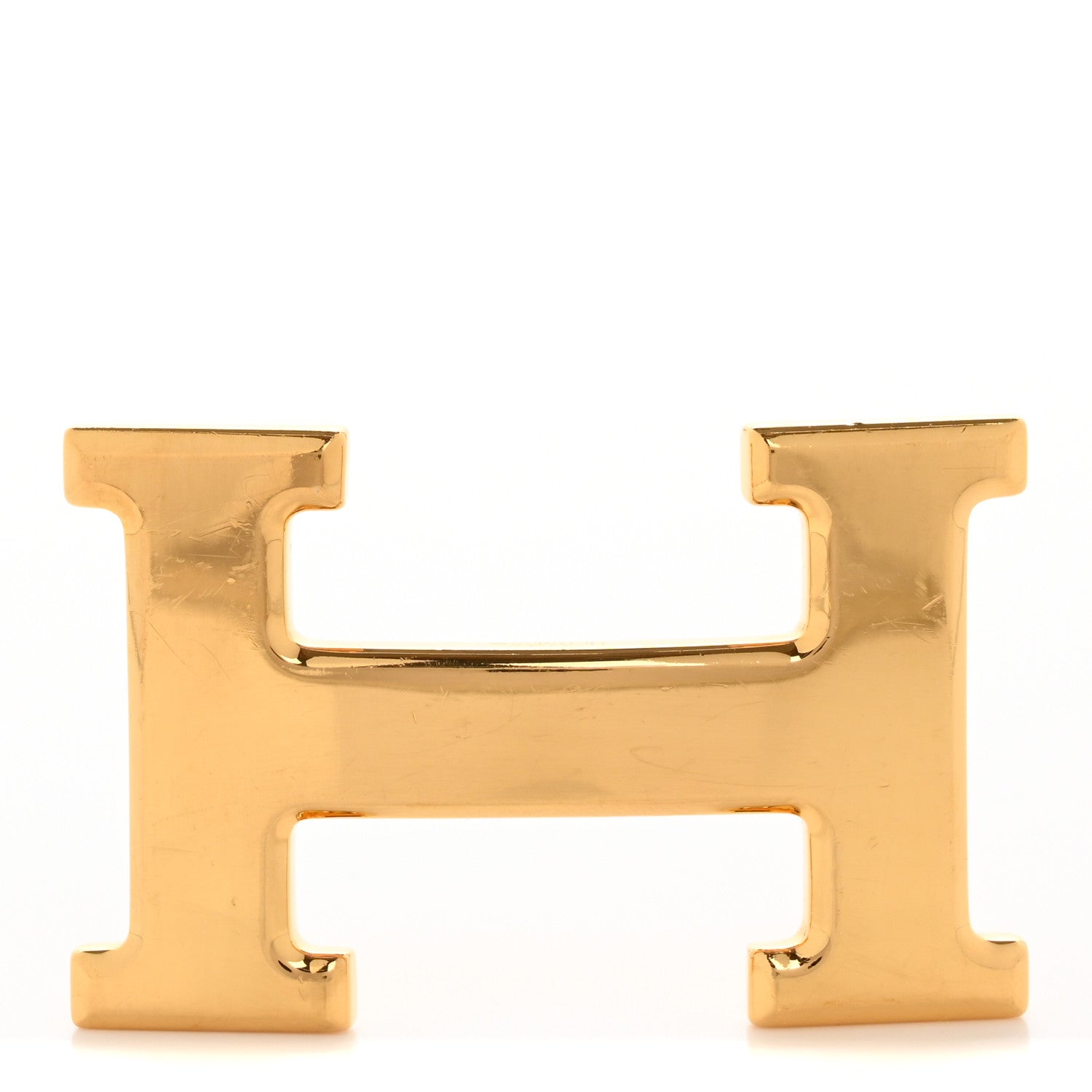 Hermes Polished 32mm H Belt Buckle Gold 1 of 4