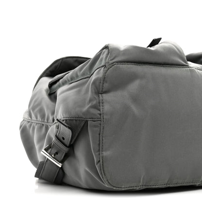 Prada Tessuto Nylon Saffiano Medium Backpack Anthracite 9 of 10