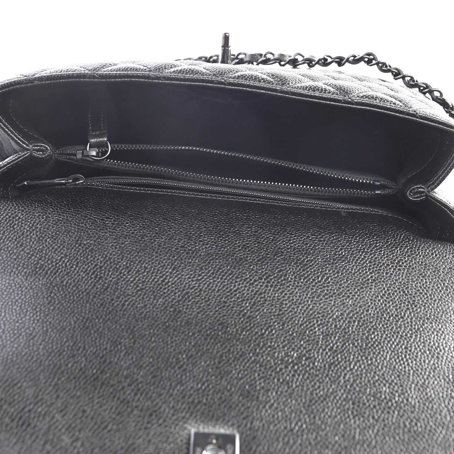 Chanel Caviar Quilted Small Coco Handle Flap So Black 5 of 9