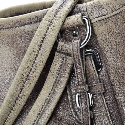 Prada Cervo Zippers Hobo Brown 17 of 18