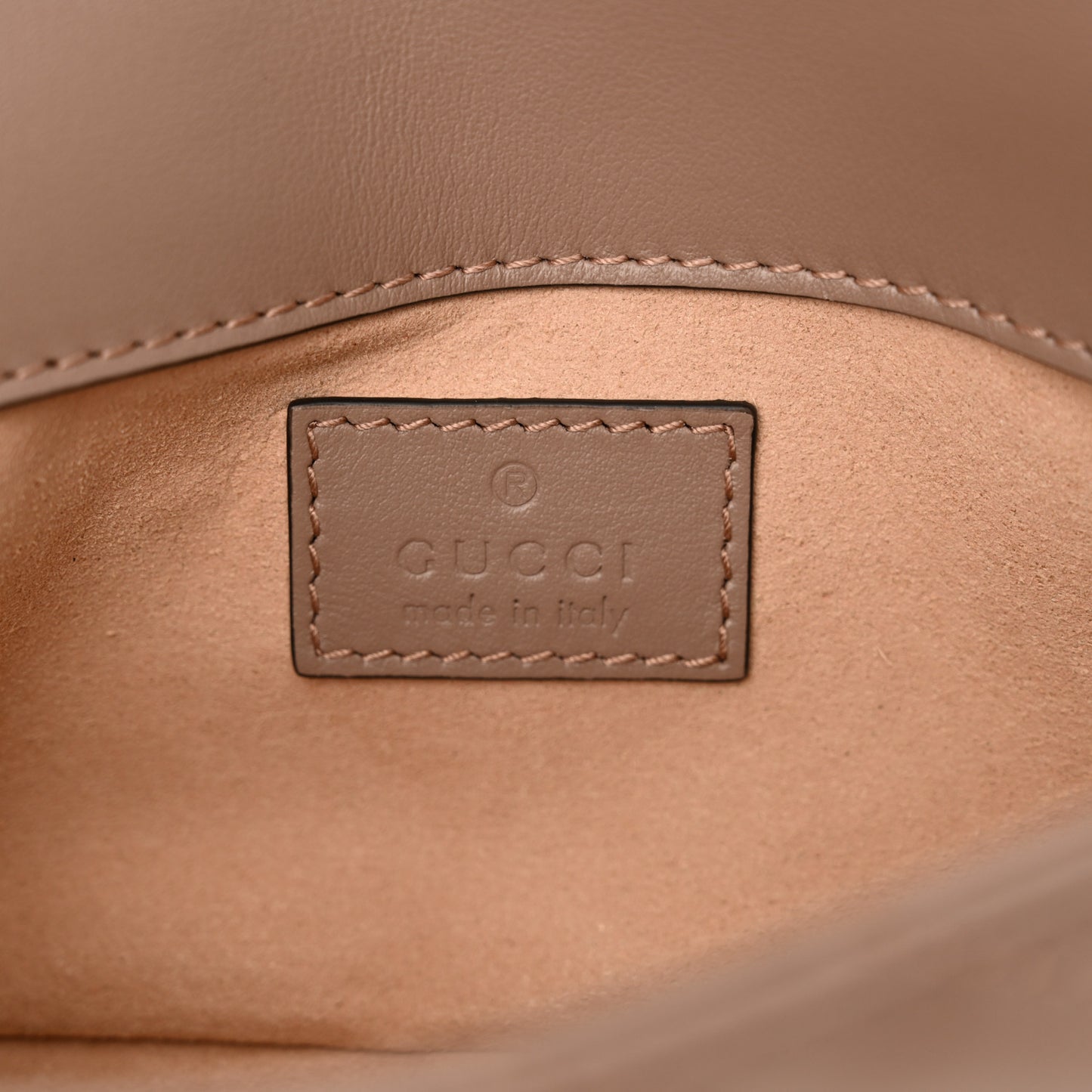 Calfskin Matelasse Super Mini GG Marmont Shoulder Bag Porcelain Rose