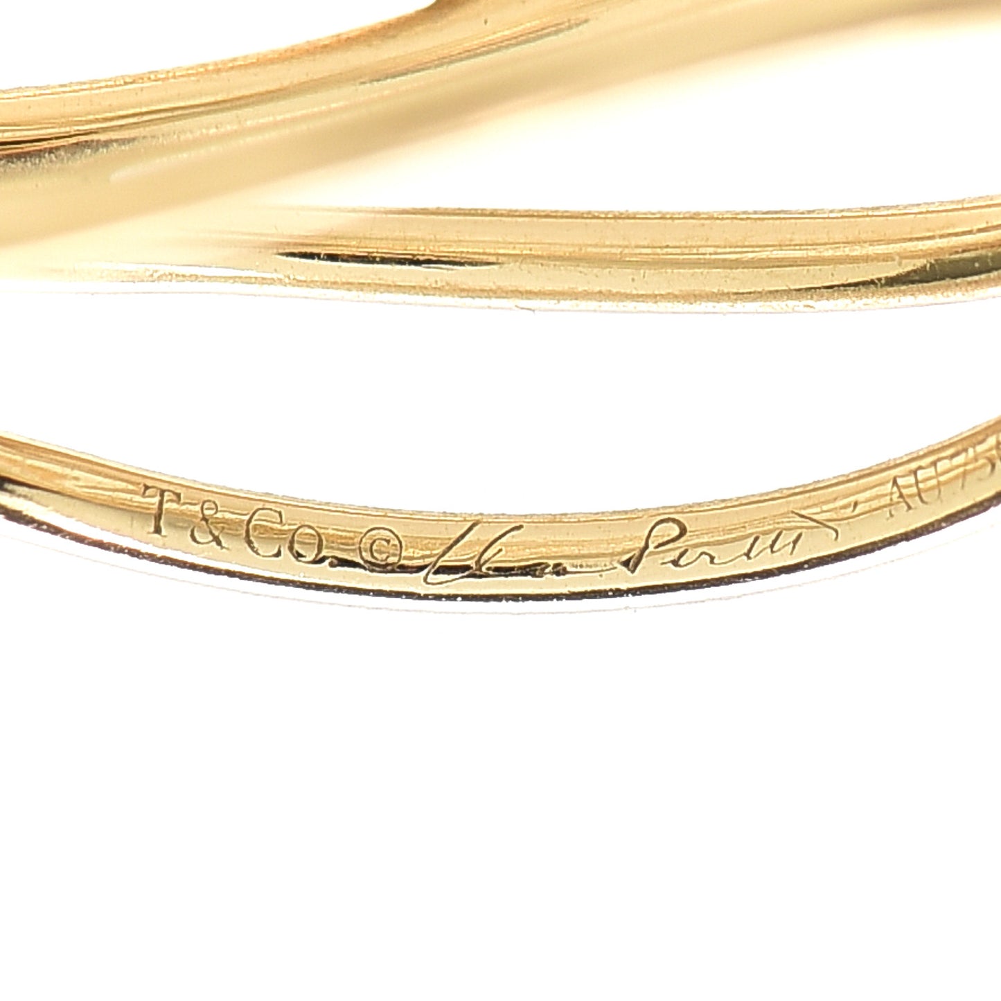 18K Yellow Gold Elsa Peretti 5 Row Wave Ring 56 7.5