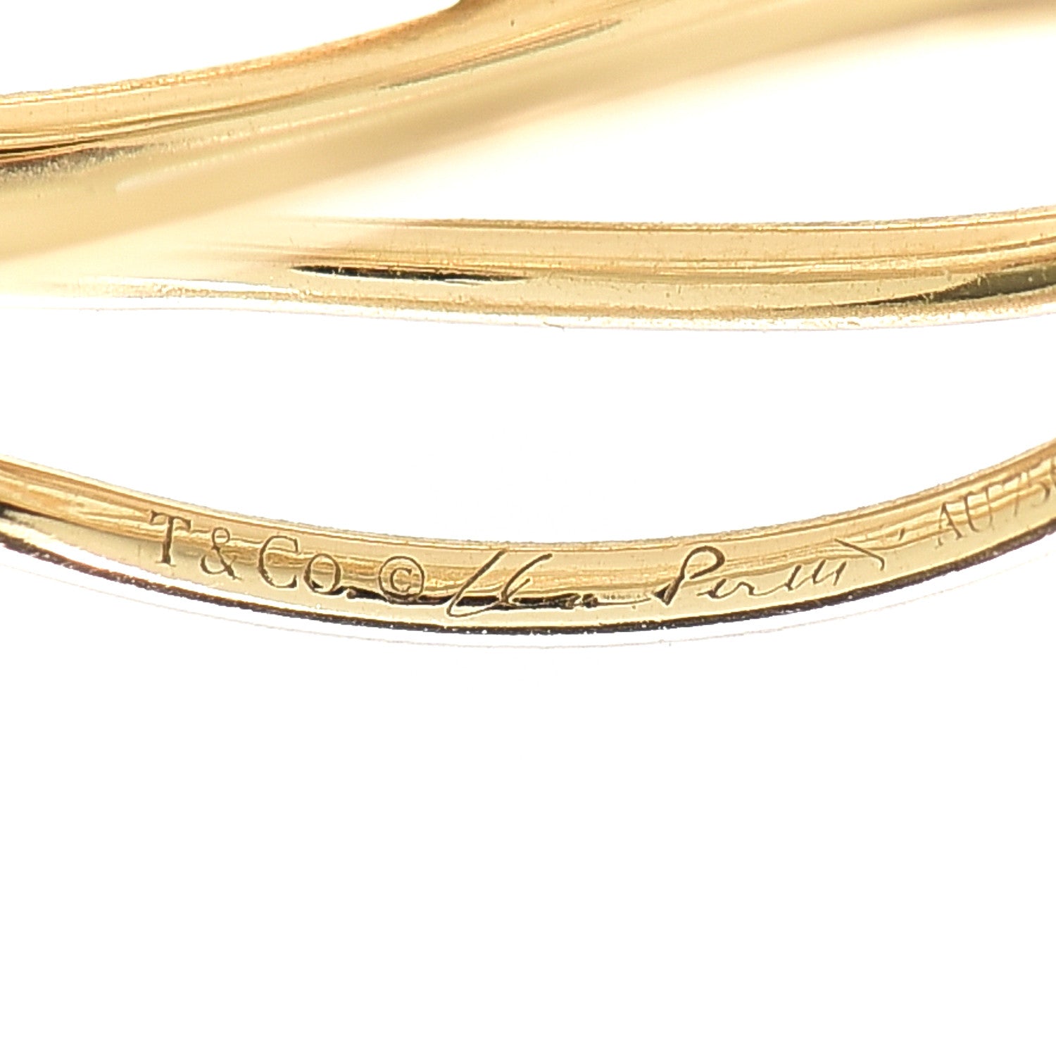 Tiffany 18K Yellow Gold Elsa Peretti 5 Row Wave Ring 56 7.5 4 of 4