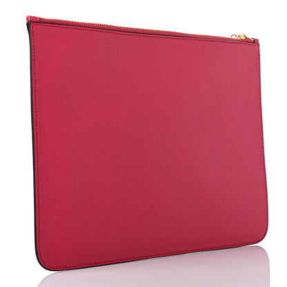 Alexander McQueen Calfskin Skull Zip Pouch Fuchsia 3 of 8