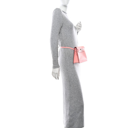 Hermes Ostrich Kelly Danse II Belt Bag Rose Bubblegum 2 of 12