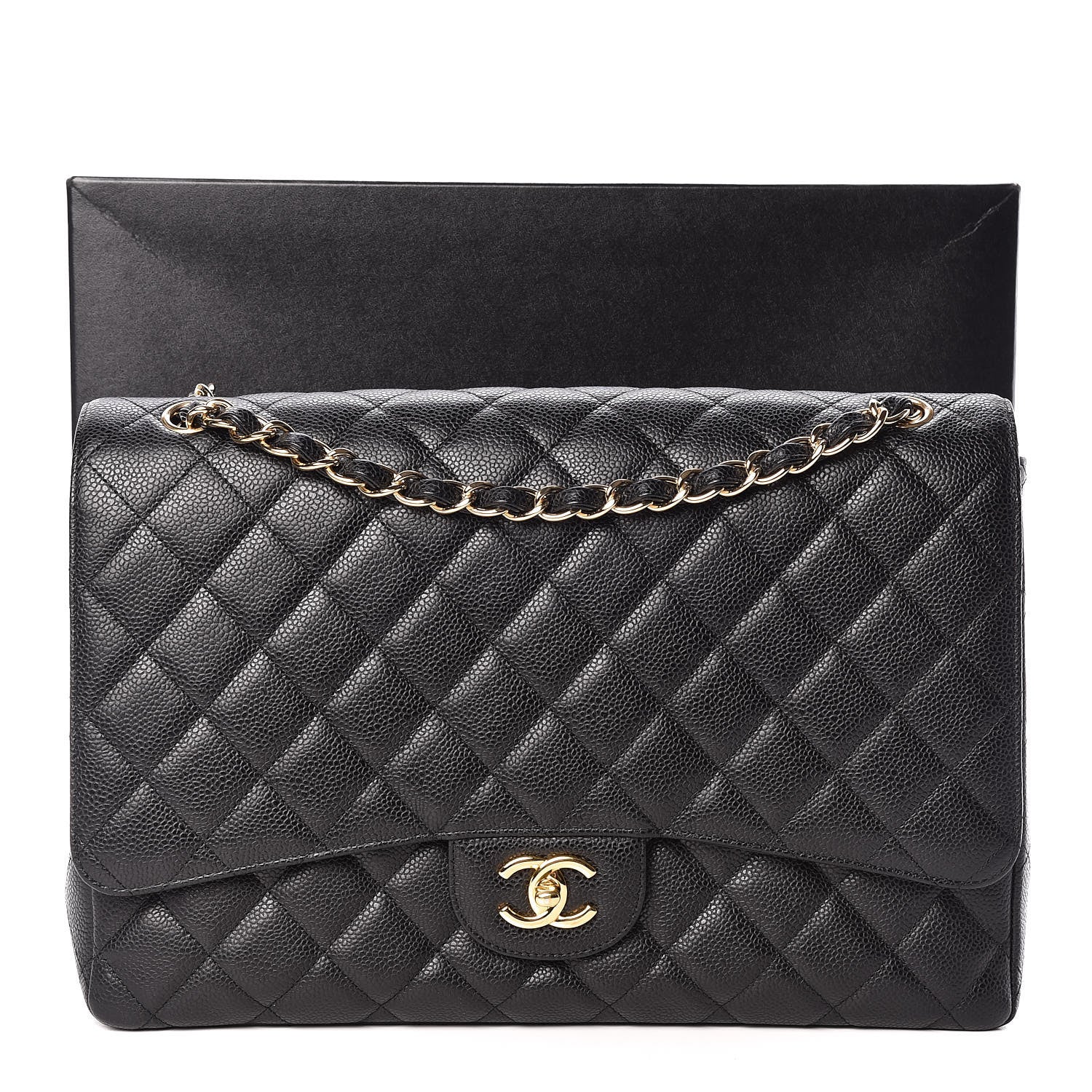 Chanel Caviar Quilted Maxi Single Flap Black 10 of 10