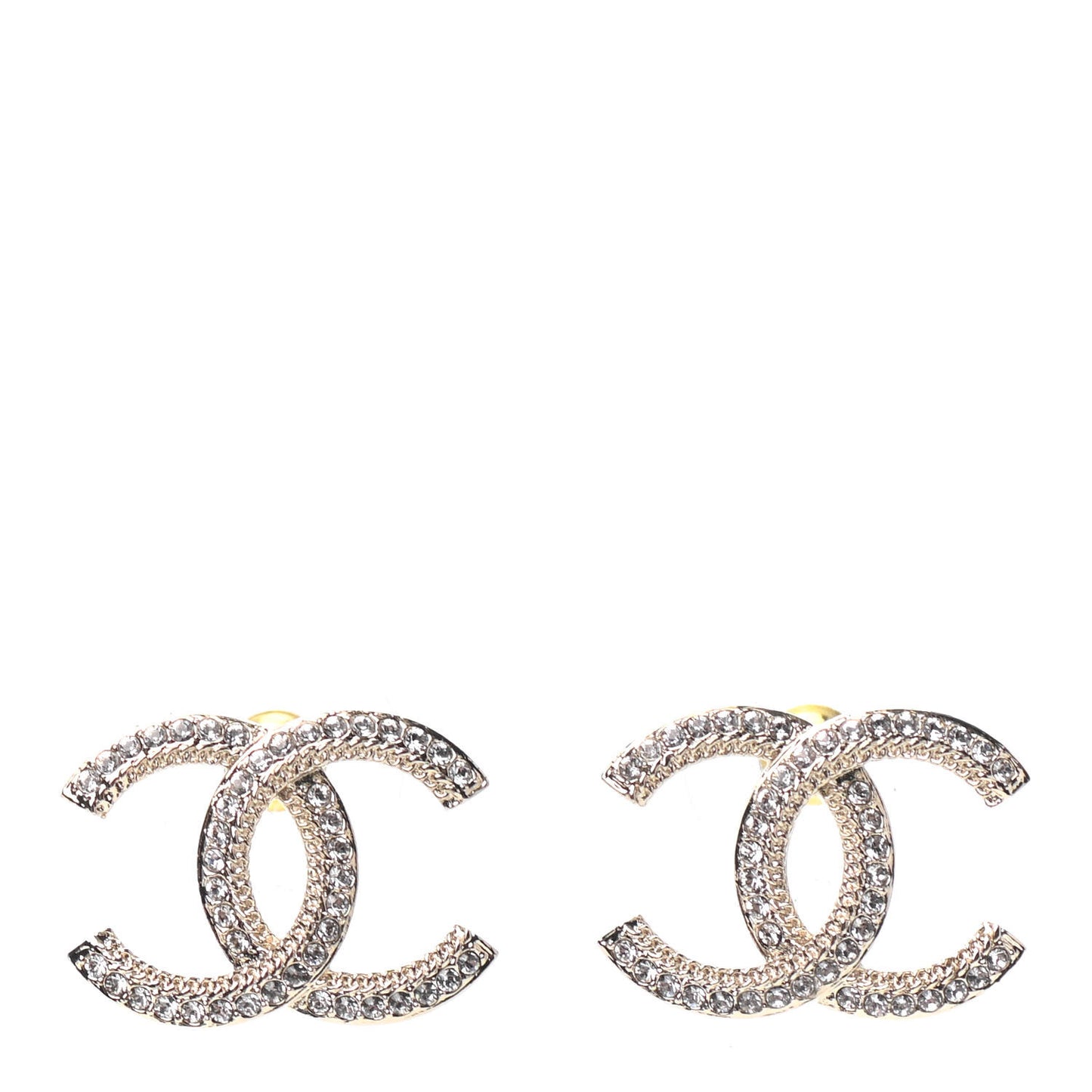 Crystal CC Earrings Gold