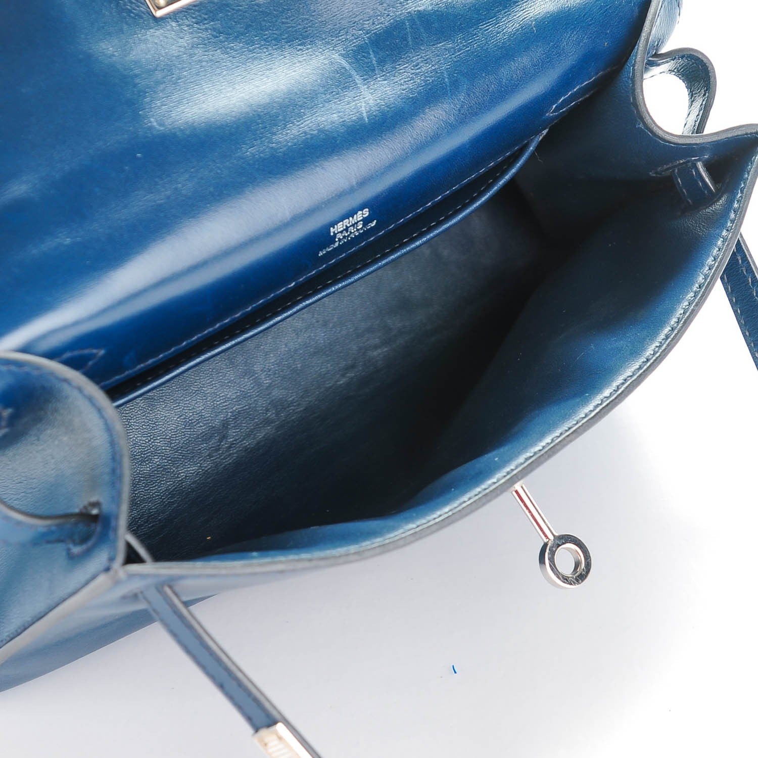 Hermes Box Kelly Pochette Bleu De Prusse 7 of 17