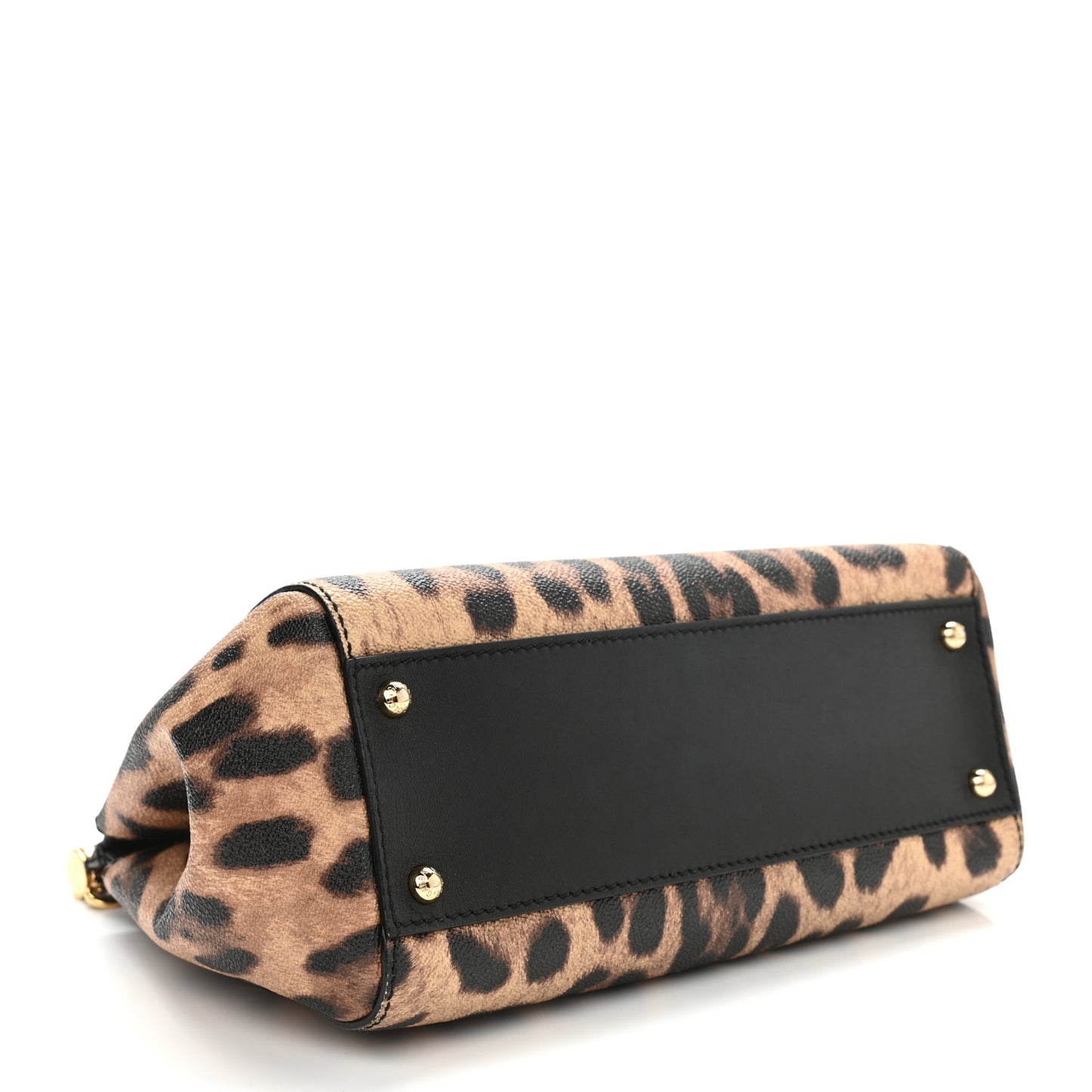 Dauphine Leopard Print Small Miss Sicily Satchel Black