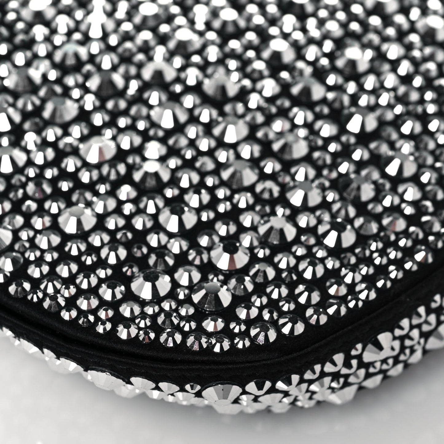 Satin Crystal Cleo Adjustable Strap Shoulder Bag Metal