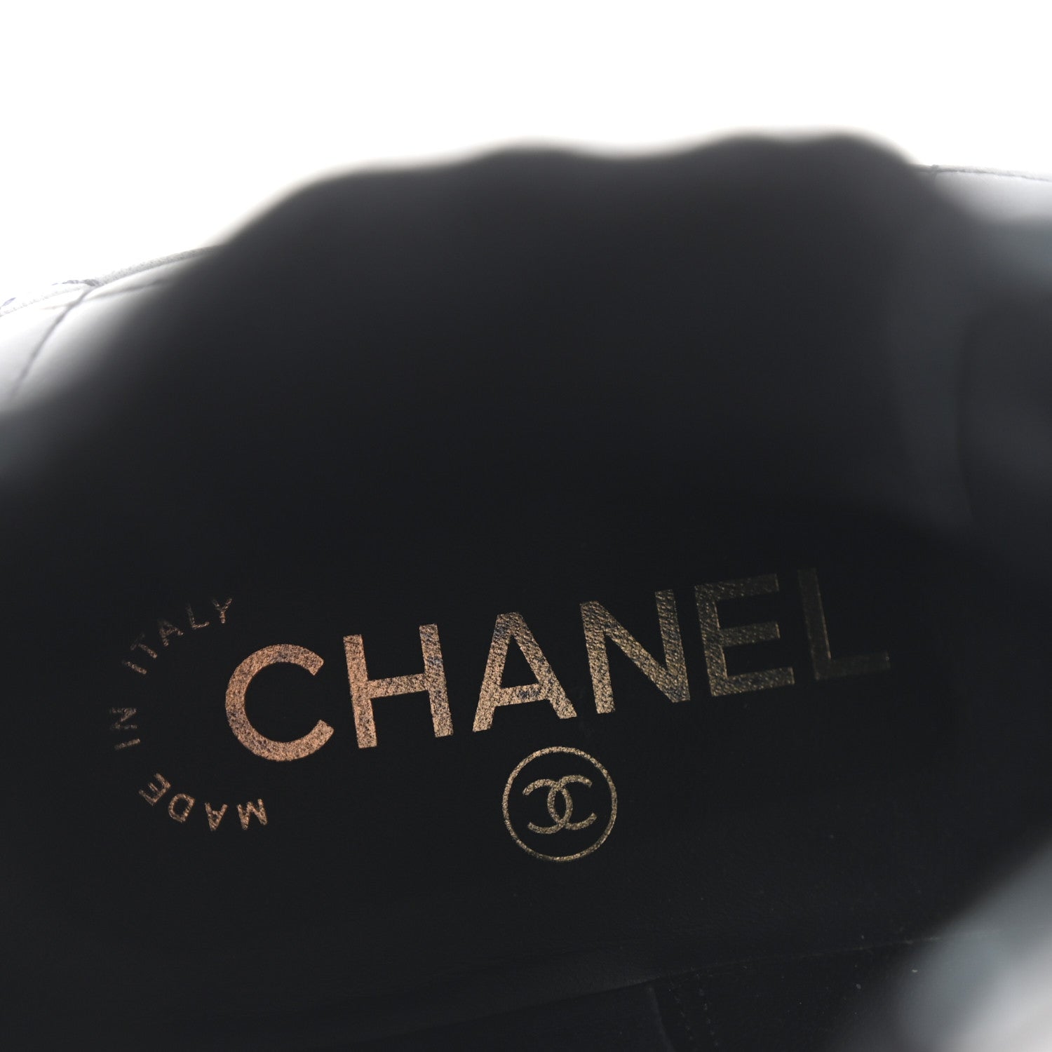 Chanel Lambskin Patent CC Cap Toe Quilted Short Platform Boots 39 Black 8 of 10