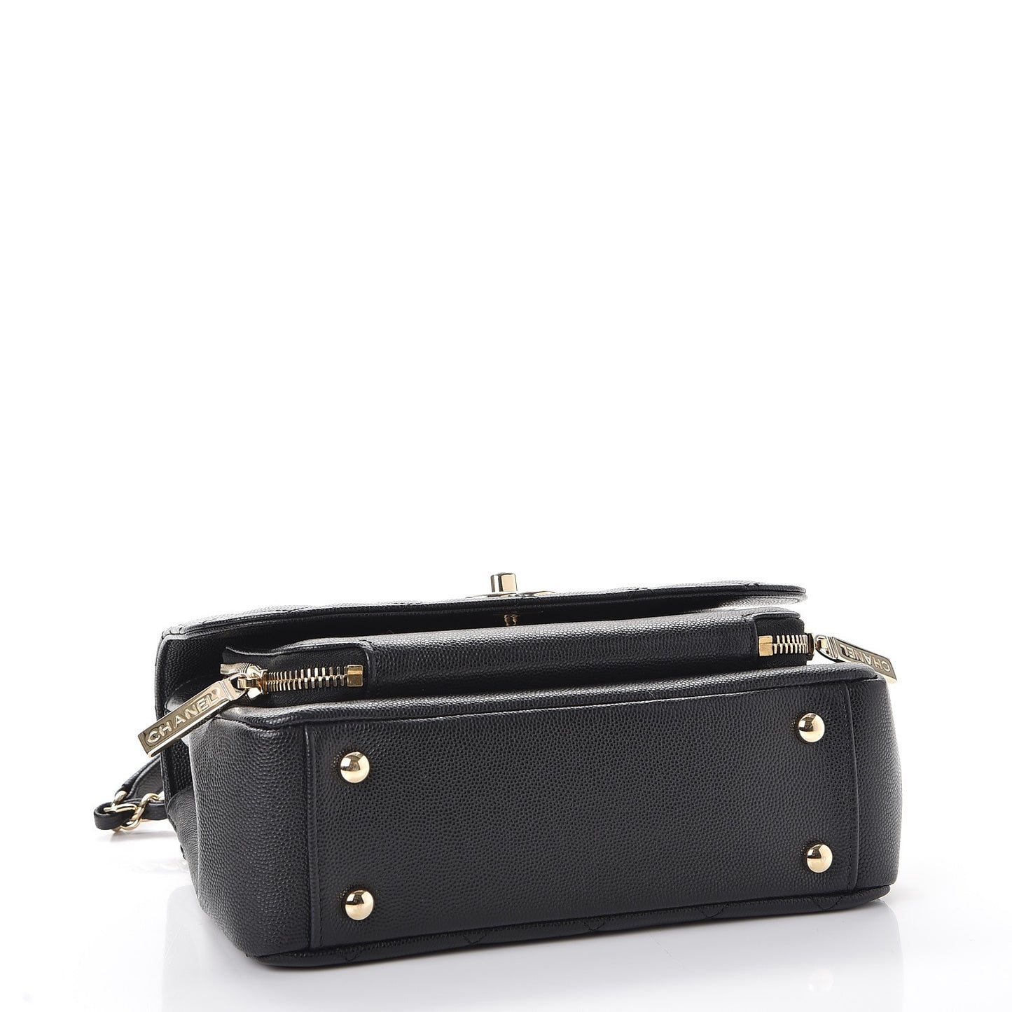 Caviar Quilted Small Business Affinity Flap Black