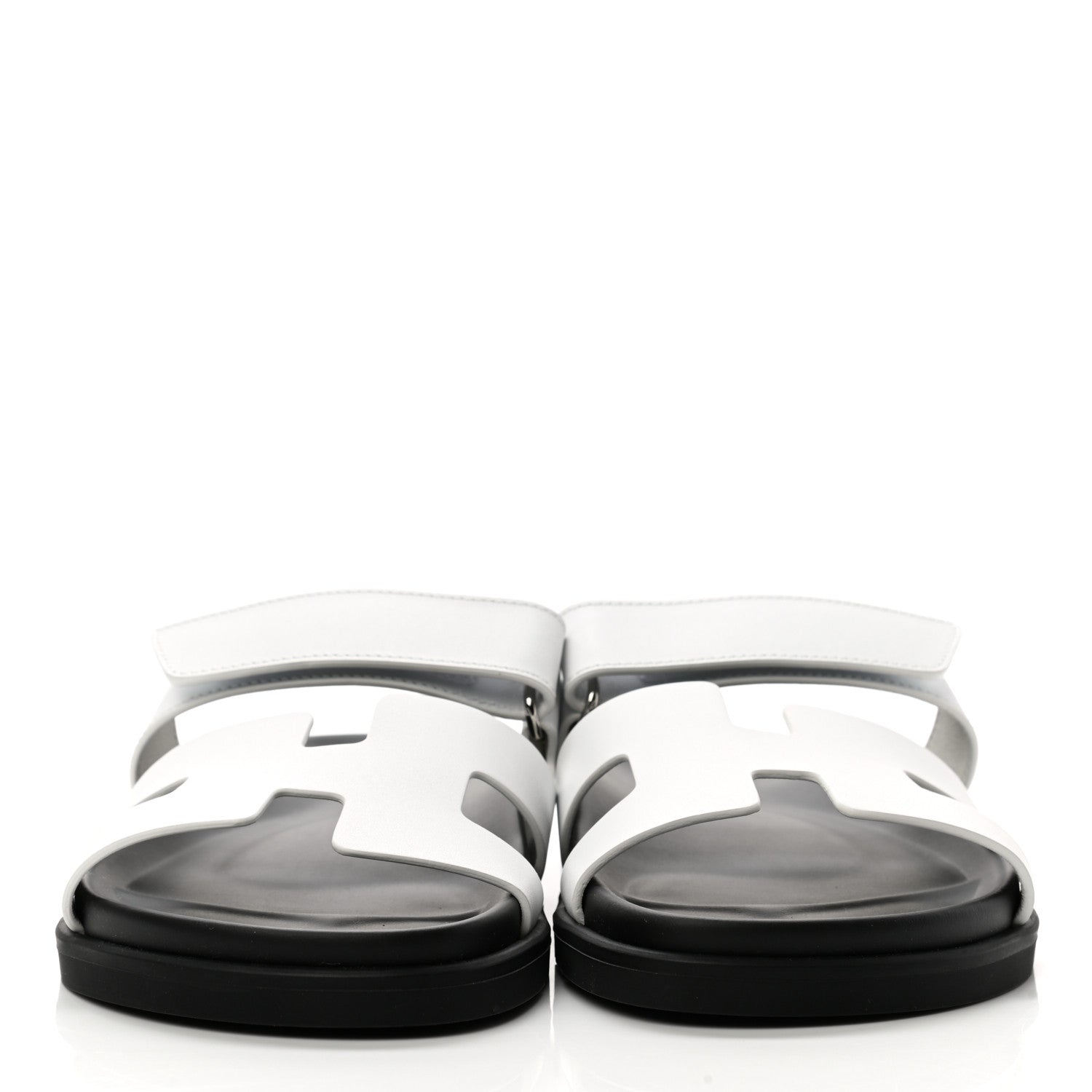 Hermes Calfskin Womens Chypre Sandals 38.5 White 2 of 9
