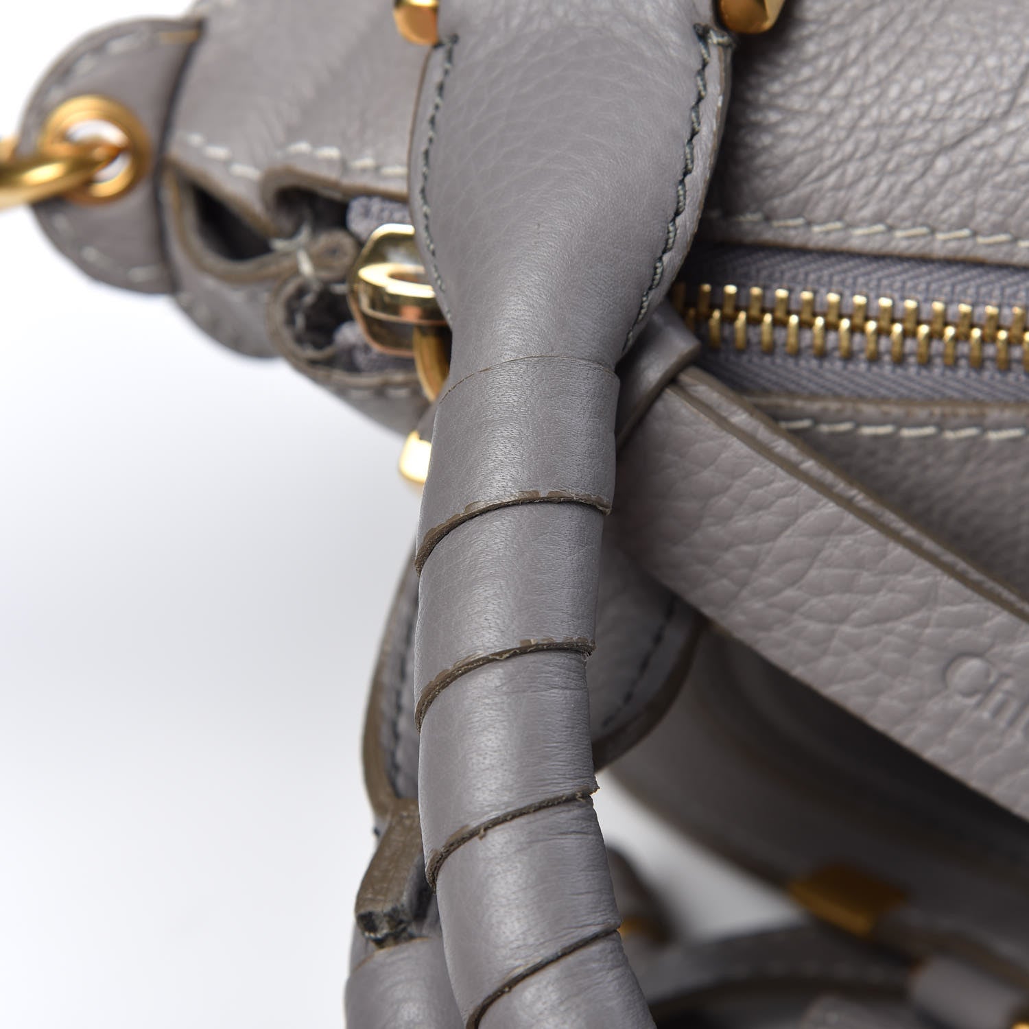 Chloe Calfskin Medium Marcie Satchel Cashmere Grey 10 of 13