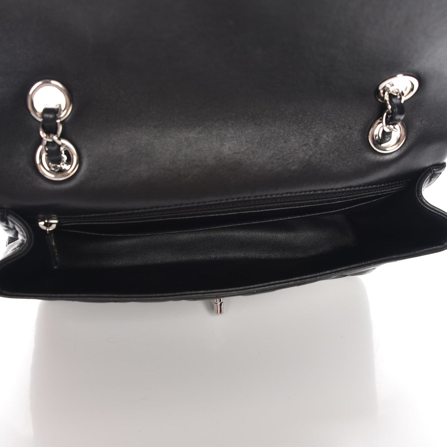 Lambskin Quilted Valentine Charms Medium Single Flap Black