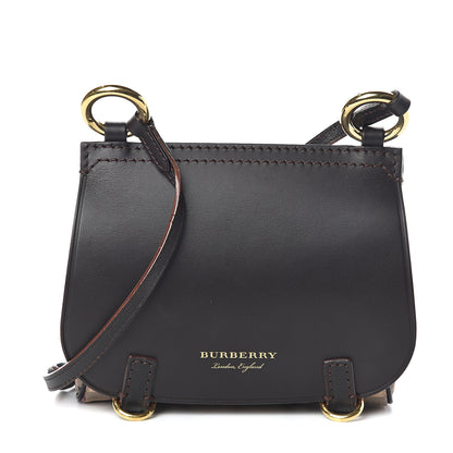 Burberry Haymarket Check Baby Bridle Saddle Bag Dark Clove Brown 1 of 7