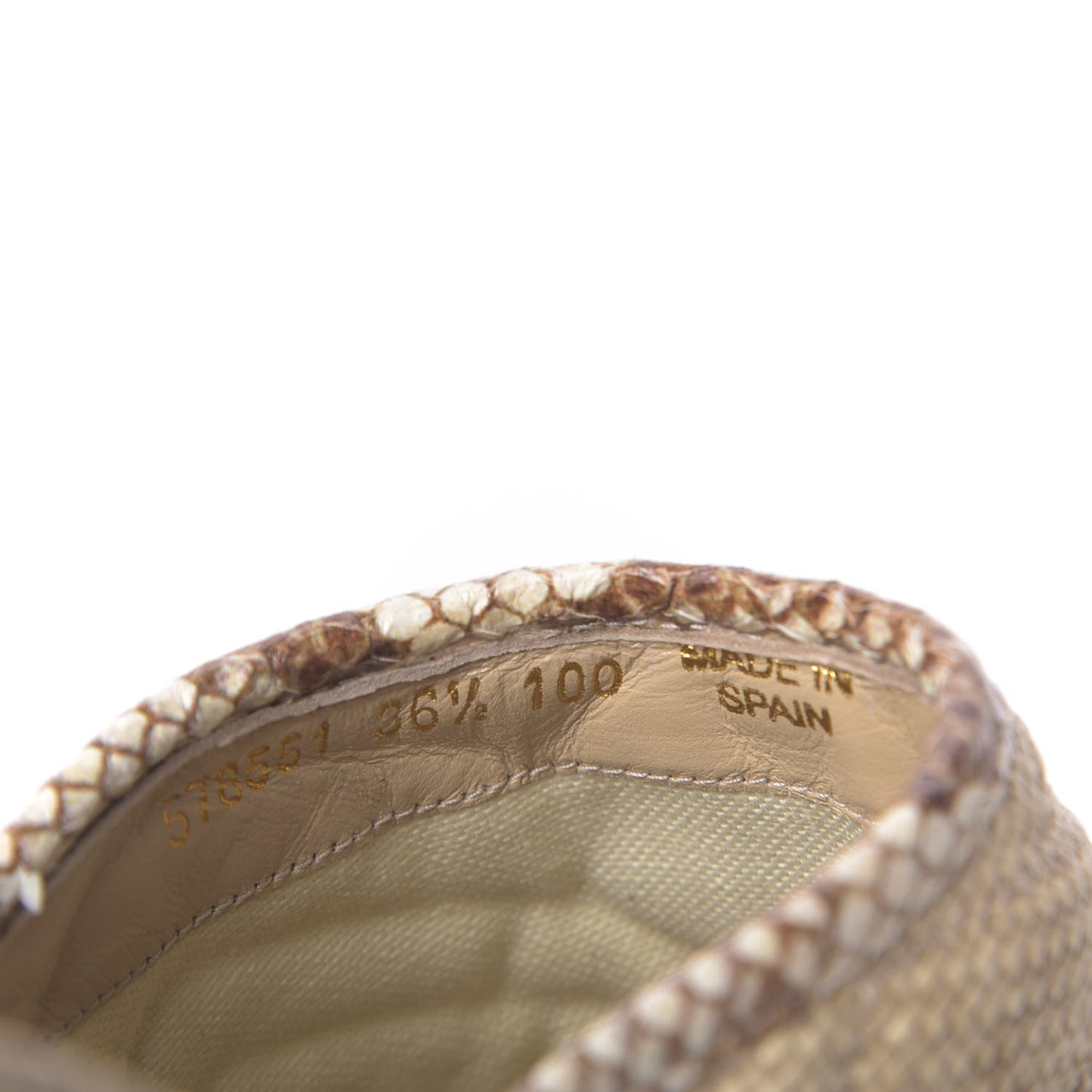 Straw Elaphe Matelasse GG Marmont Espadrille Slippers 36.5 Natural Cream Brown
