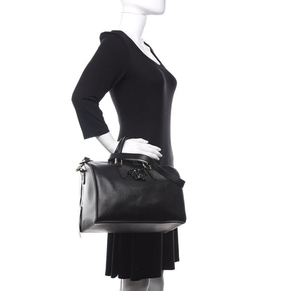 Versace Saffiano Calfskin Palazzo Duffle Bag Black 3 of 11