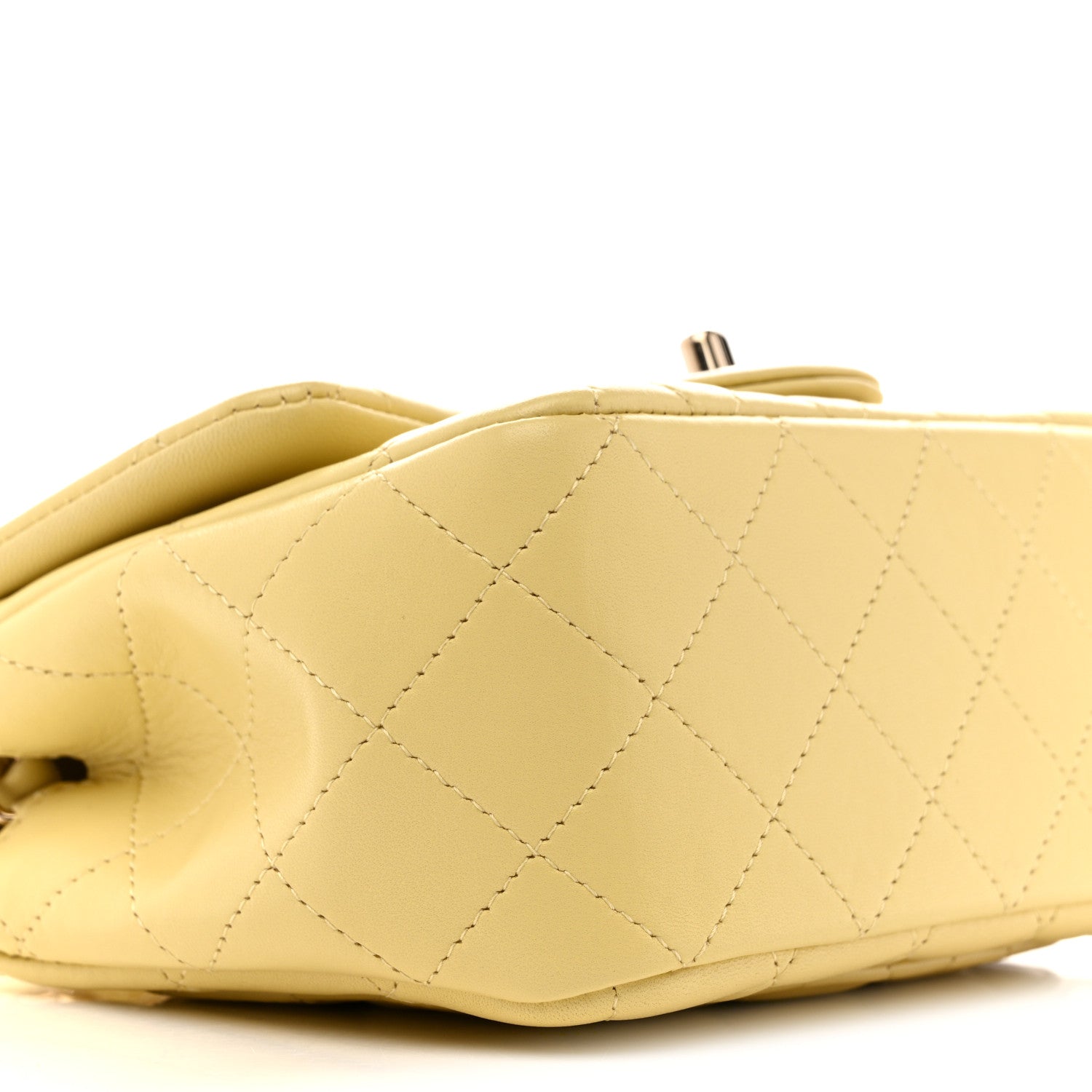 Chanel Lambskin Quilted Mini Square Flap Light Yellow 9 of 11