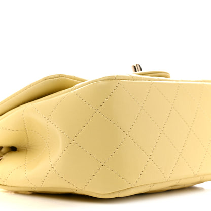 Chanel Lambskin Quilted Mini Square Flap Light Yellow 9 of 11