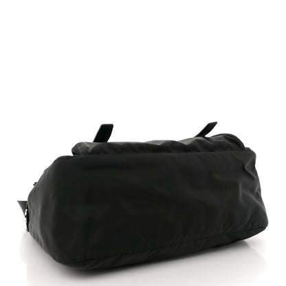 Prada Tessuto Nylon Saffiano Double Buckle Messenger Shoulder Bag Black 4 of 10