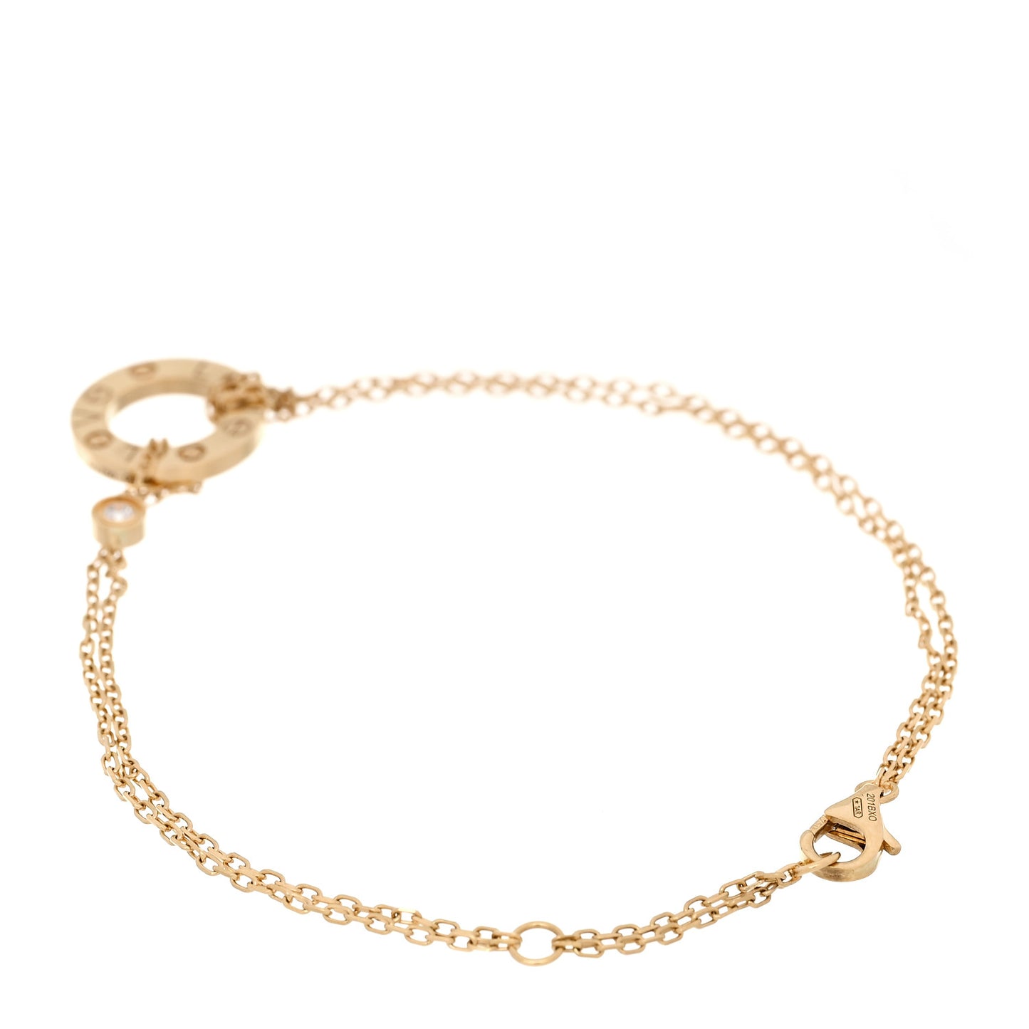 18K Yellow Gold Diamond Love Bracelet