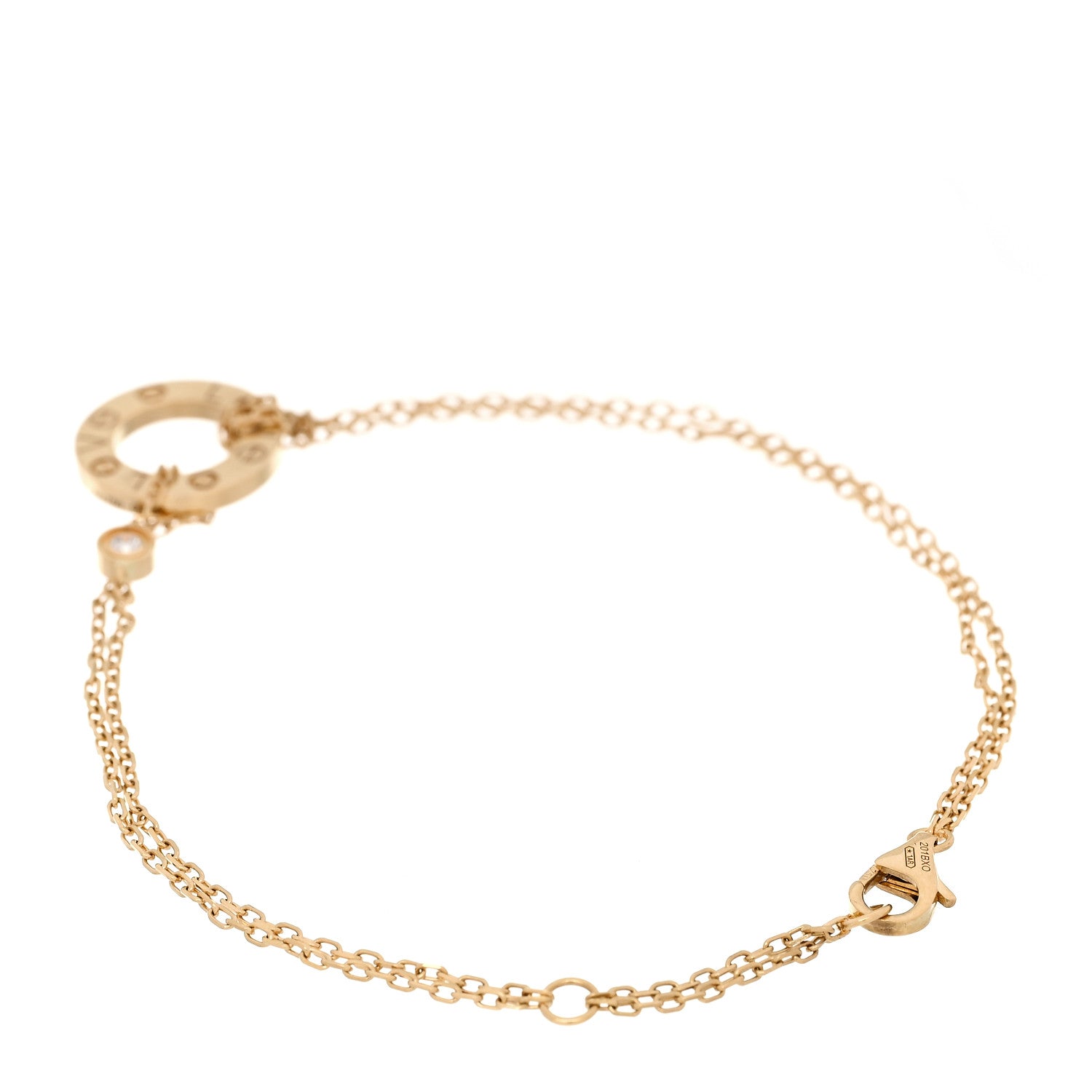 Cartier 18K Yellow Gold Diamond Love Bracelet 3 of 7