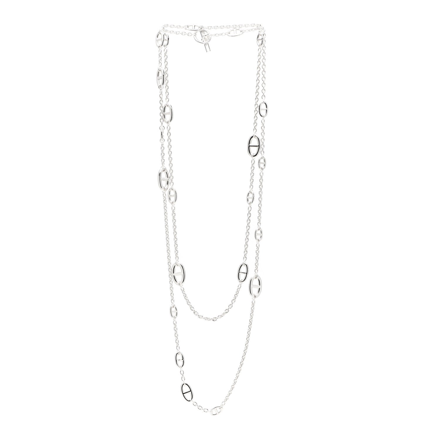 Hermes Sterling Silver Farandole Necklace 160 3 of 5