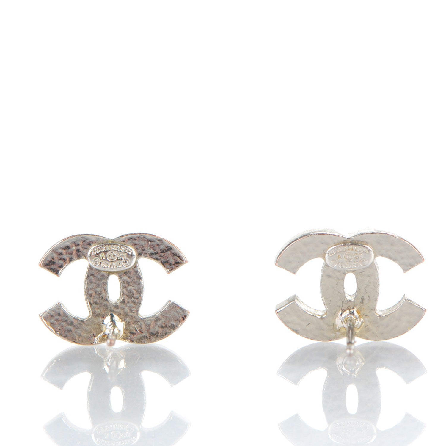 Chanel Crystal CC Earrings Silver 3 of 4