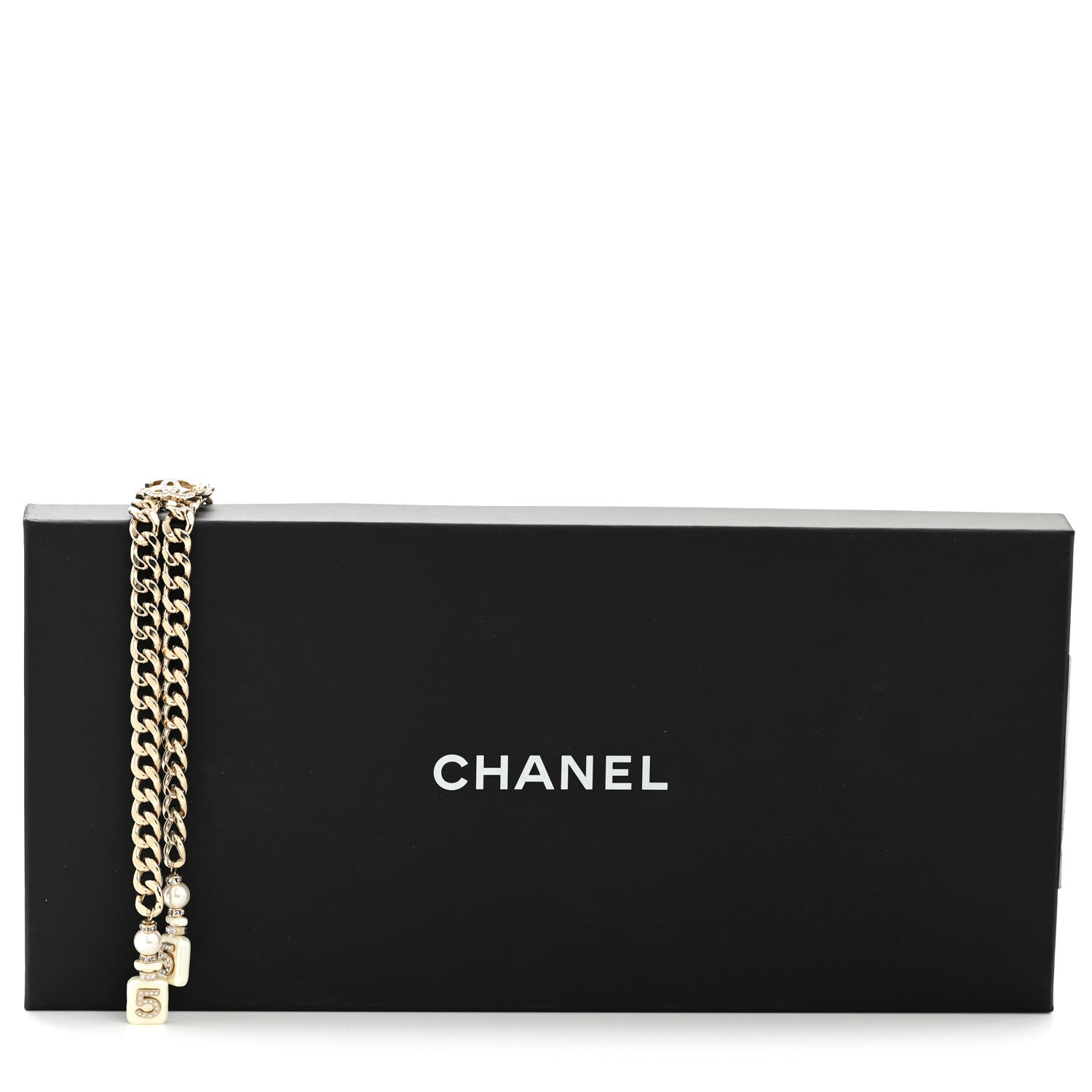 Chanel Resin Crystal CC No 5 Perfume Bottle Necklace 7 of 7