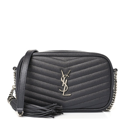 Saint Laurent Grain De Poudre Matelasse Monogram Mini Lou Camera Bag Storm 1 of 10
