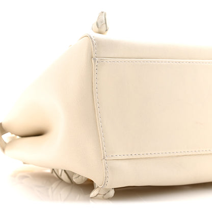 Fendi Nappa Rosebud Mini Peekaboo Iconic Satchel Bianco 9 of 12