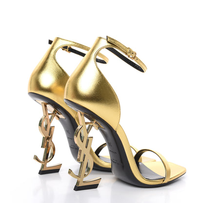 Saint Laurent Metallic Lambskin Opyum 110 Sandals 36 Oro 4 of 9