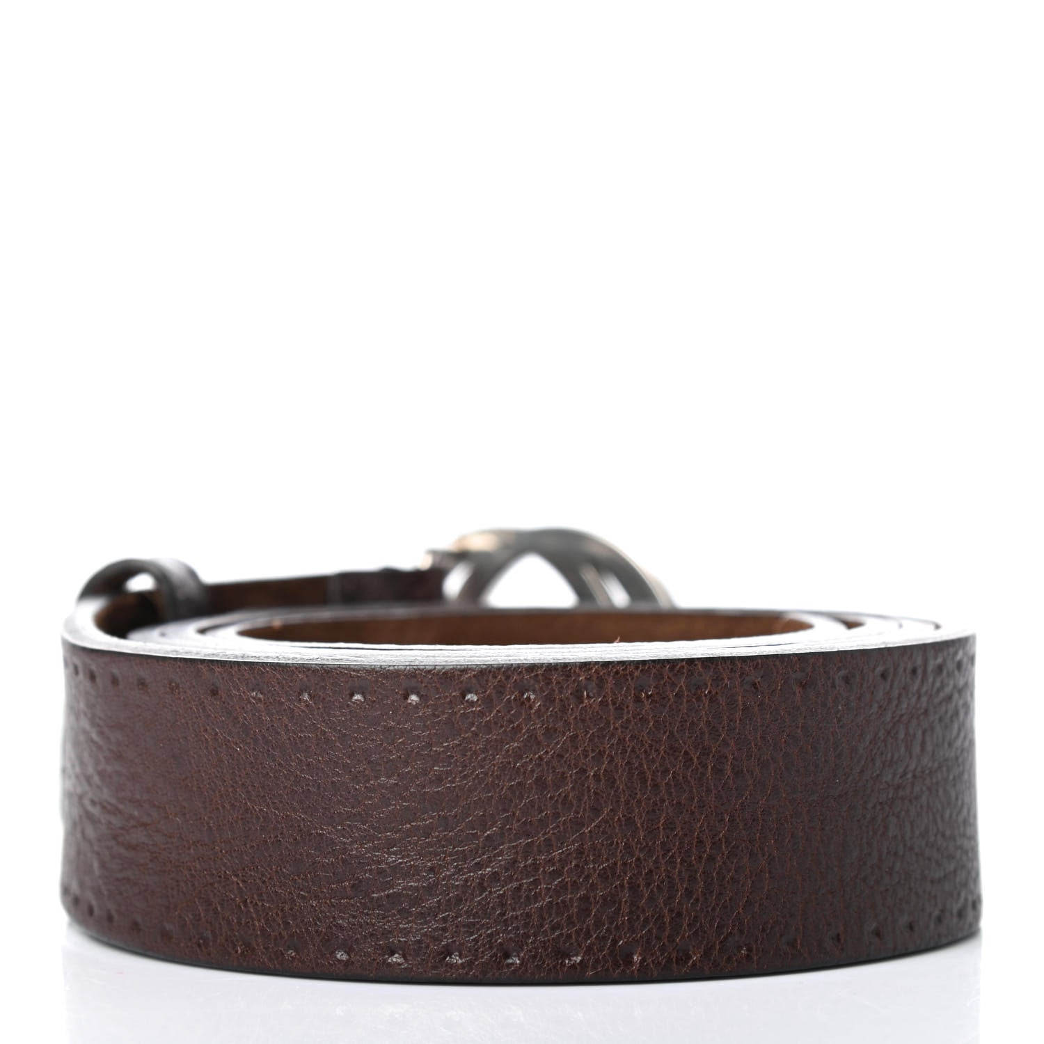 Gucci Calfskin Interlocking G Belt 105 42 Dark Brown 2 of 4