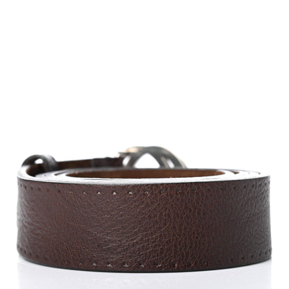 Gucci Calfskin Interlocking G Belt 105 42 Dark Brown 2 of 4