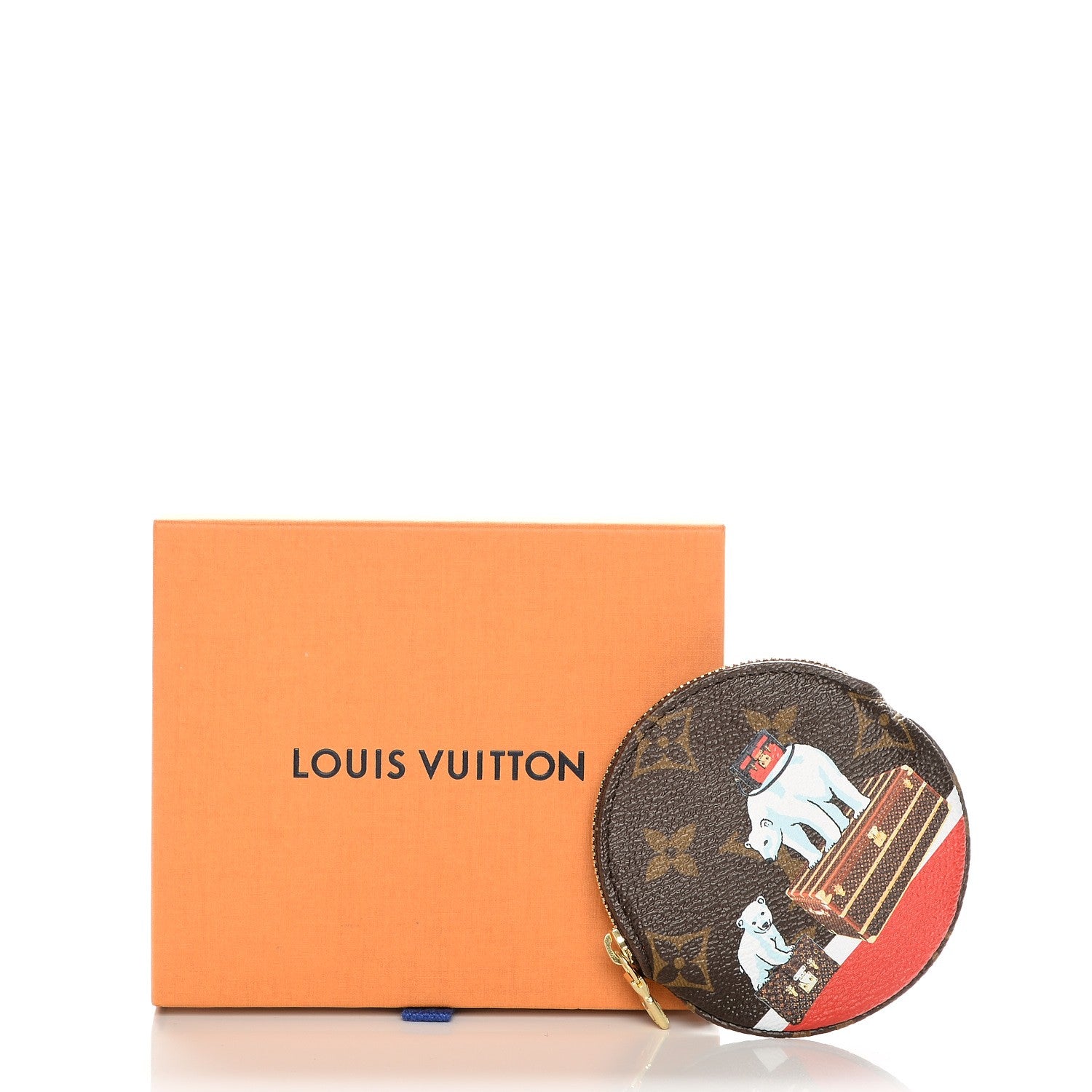 Louis Vuitton Monogram 2017 Christmas Animation Round Coin Purse 8 of 8