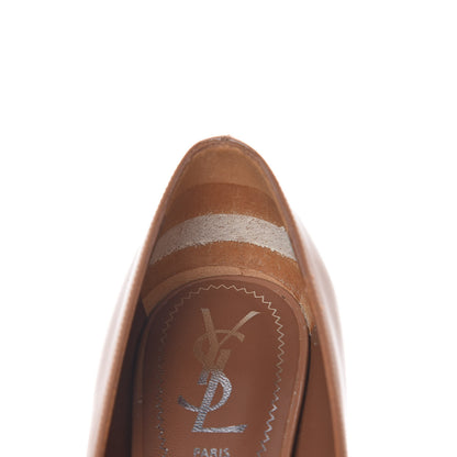 Saint Laurent Patent Tribtoo 80 Platform Pump 37.5 Soft Nude 12 of 17